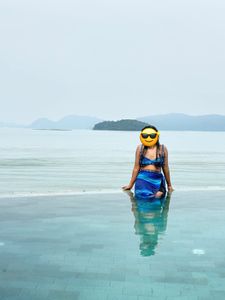 Newme Blue Ombre Bikini & Sarong Set