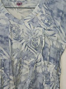Floral Print Cotton Kurta