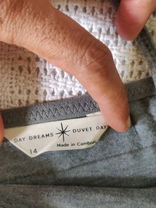 M&amp;S Gray Lace Trim Cami Nightgown