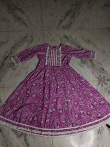 Elegant Purple Anarkali Kurta Set(33-36 size)