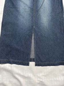 long denim skirt