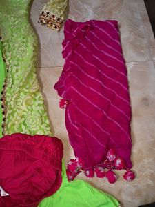 Elegant Neon green Embroidered Kurta Set