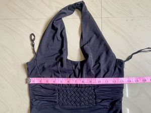 Black Halter Neck Mini Dress