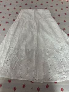 White Broderie Anglaise Skirt