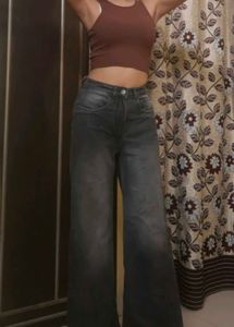 Wide Leg Denim Jeans