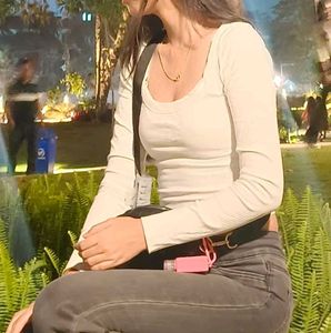 Ribbed long sleeve H&amp;m top