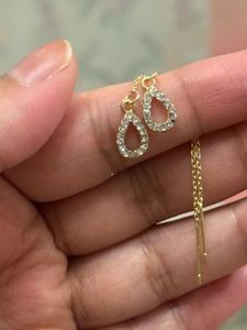 Elegant Drop Earrings with Crystals