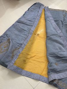 Elegant Grey Embellished Lehenga Skirt
