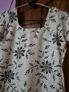 Black And Cream Kurta