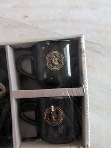 Elegant Black Coffee Mug Set