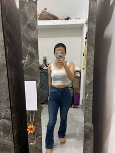 Women's Flared Blue Denim Jeans