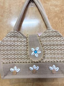 Boho Chic Jute Handbag