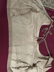 Maroon Embroidered Saree