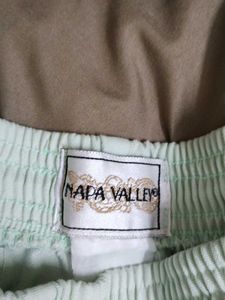 Light Green Wide-Leg Pants