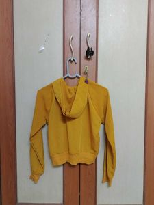 Yellow Zip-Up Hoodie Jacket