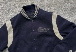 unisex Navy Padres Varsity Jacket