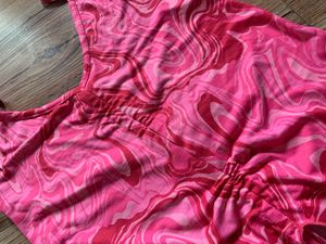 Vibrant Pink Swirl Halter Crop Top