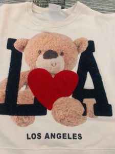 Cute LA Bear Graphic Sweatshirt