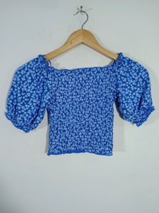 Tweens Blue Crop Top (Women)