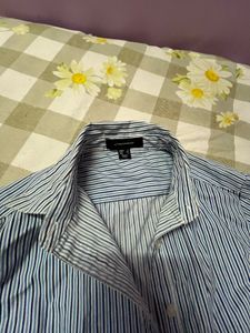 Classic Blue Striped Button-Up Shirt