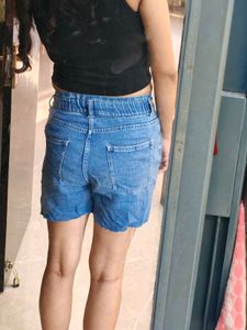 Women's Blue Denim Shorts
