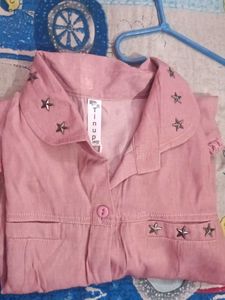 Cute Pink Star Detail Shirt