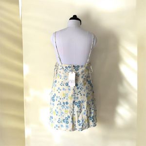 Floral Mini Dress with Tie Details