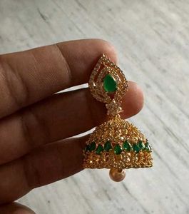 Elegant Gold-Tone Jhumka Earrings