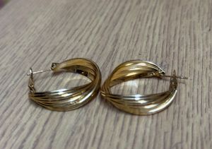 Gold Tone Hoop Earrings