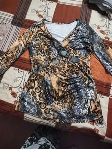 Leopard Print Long Sleeves dress
