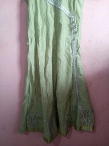 Elegant Mint Green Anarkali Set