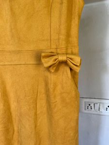 Mustard Sleeveless Midi Dress