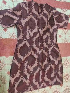 Elegant Brocade Pattern Dress