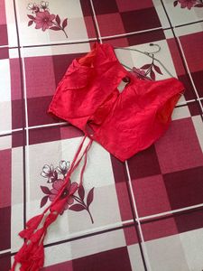 Vibrant Red Blouse