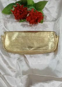 Y2k Korean Glamorous Gold Clutch Authentic Orginal