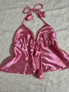 Babydoll backless halter top