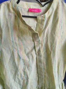 Light Yellow Striped Kurta
