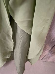 Elegant One-Shoulder Green Gown