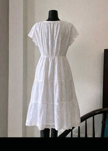 White Dress With Butterfly Sleeves