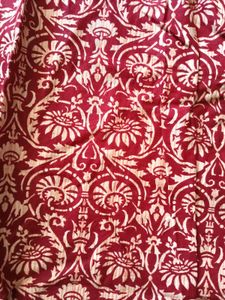 Maroon Printed Cotton Kurta