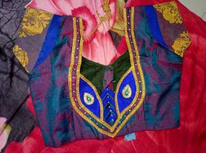 almost new Exquisite Designer Peacock Blouse