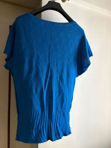 Blue Knit Top