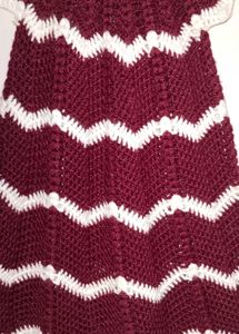 Handmade Maroon Crochet Dress