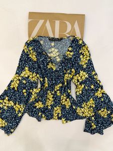 Zara Floral Print Blouse
