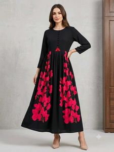 FLORAL BLACK GOWN