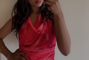 Vibrant Tie-Dye Halter Neck Top