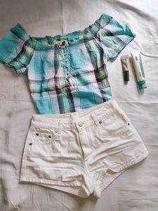 White Denim Shorts