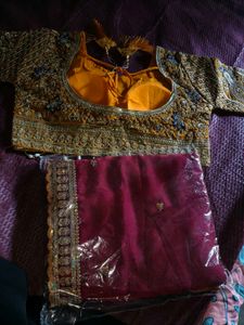 Brand New saree with heavy stitched blouse