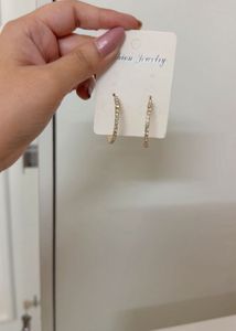 Sparkling Golden Hoop Earrings
