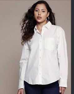 Classic White Button-Up Shirt